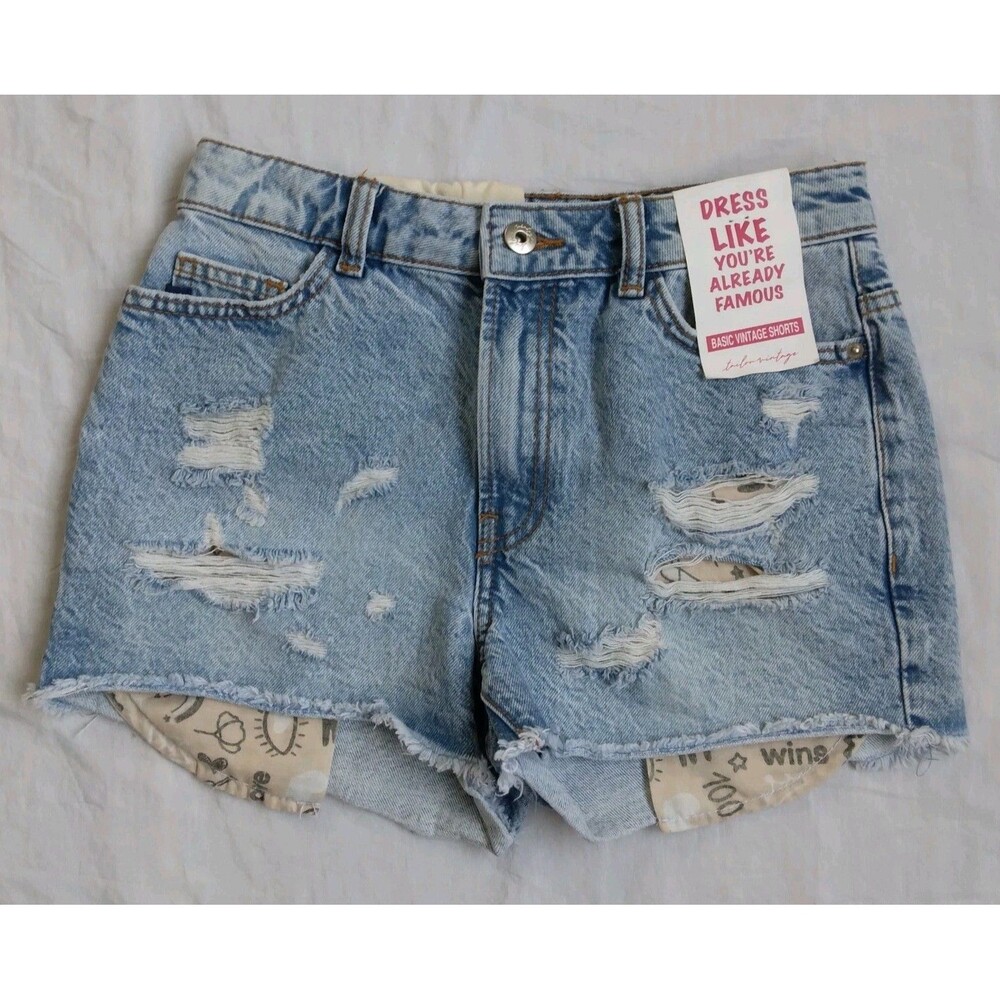 NWT Tailor Vintage Shorts Distressed Denim Jean Shorts Cotton Women's Size 0